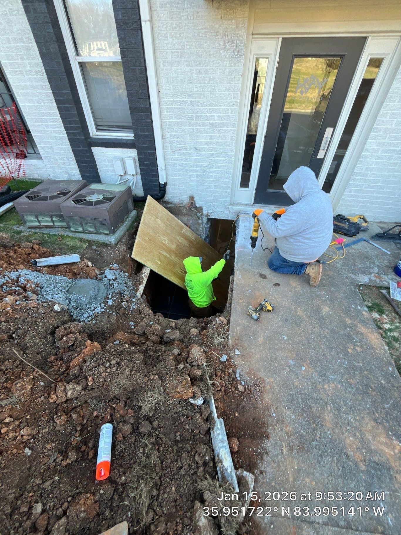 Unit A Window Well Pit Renovation Exterior
